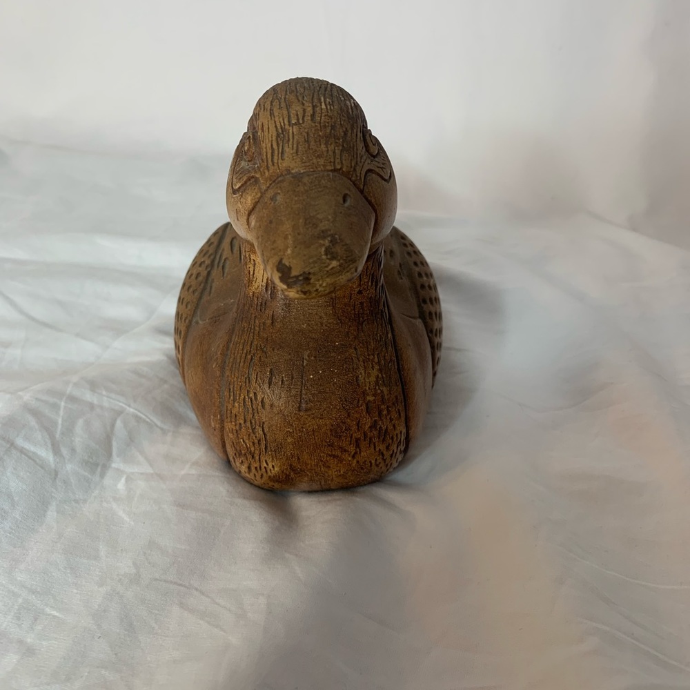 wood carved details duck decoy - Picture 3 of 6
